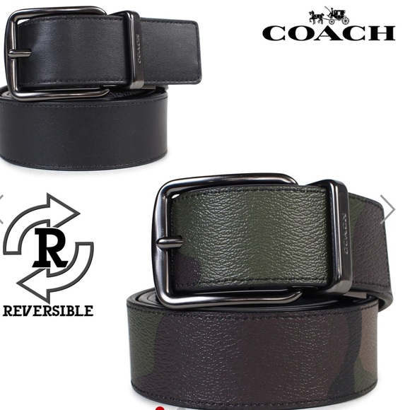 Coach Men’s belt camo leather NWTS - Picture 1 of 6